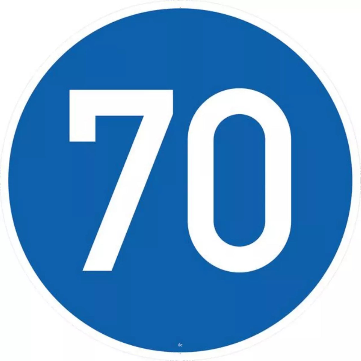 Verkehrszeichen VZ275-70 Vorgeschriebene Mindestgeschwindigkeit 70 km/h