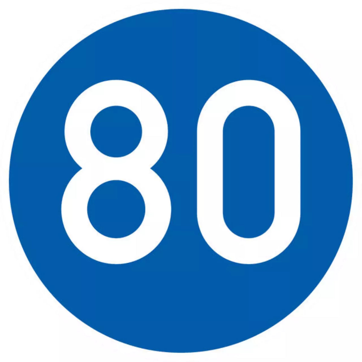 Verkehrszeichen VZ275-80 Vorgeschriebene Mindestgeschwindigkeit 80 km/h