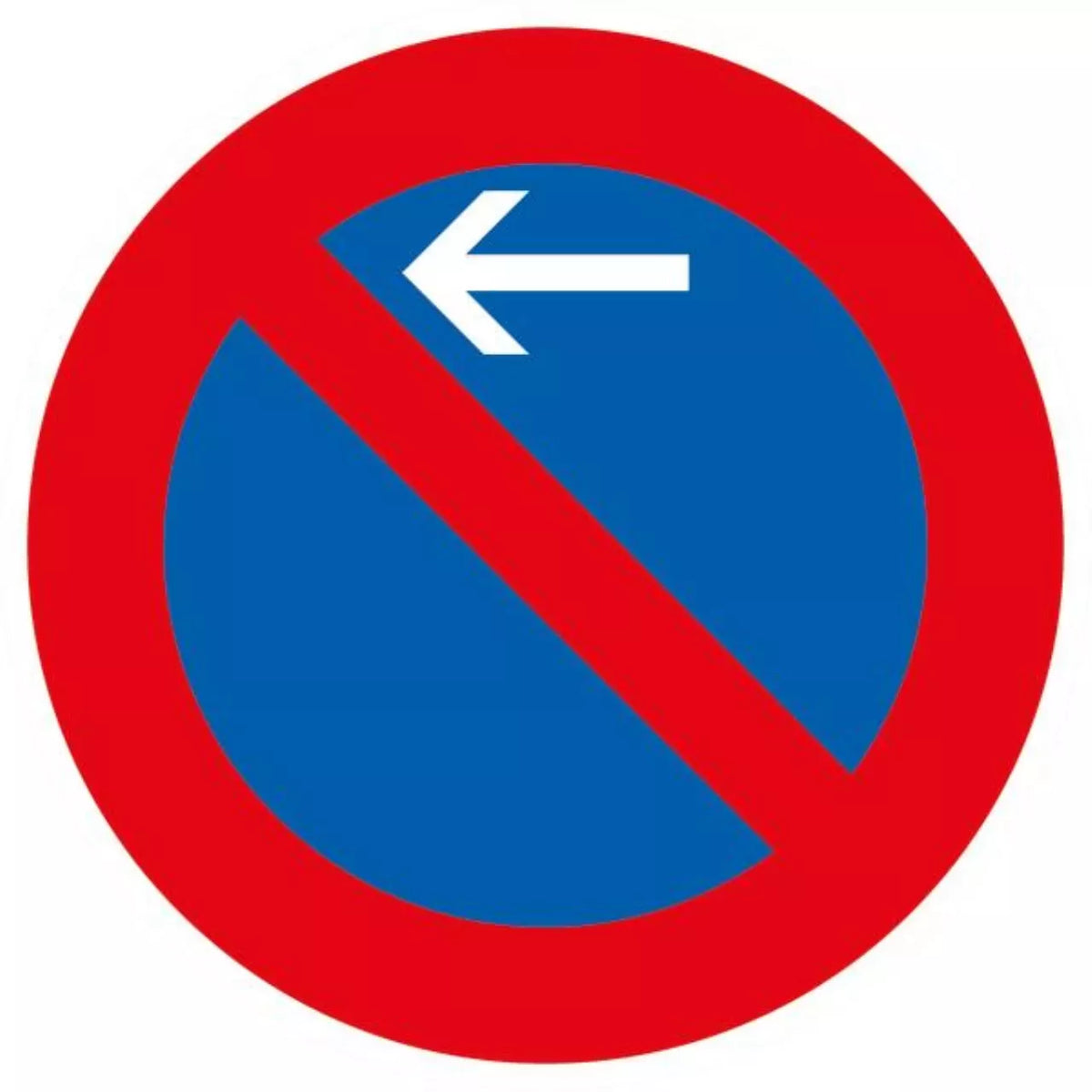 Verkehrszeichen VZ286-10 Eingeschränktes Haltverbot Anfang, Aufstellung rechts
