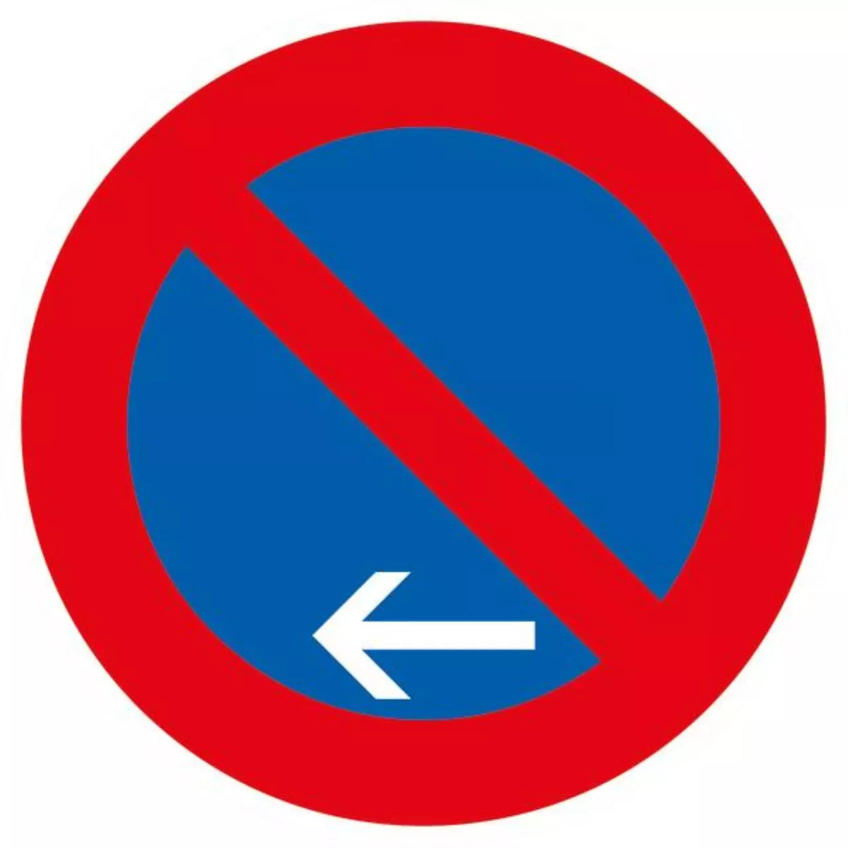 Verkehrszeichen VZ286-11 Eingeschränktes Haltverbot Ende, Aufstellung links
