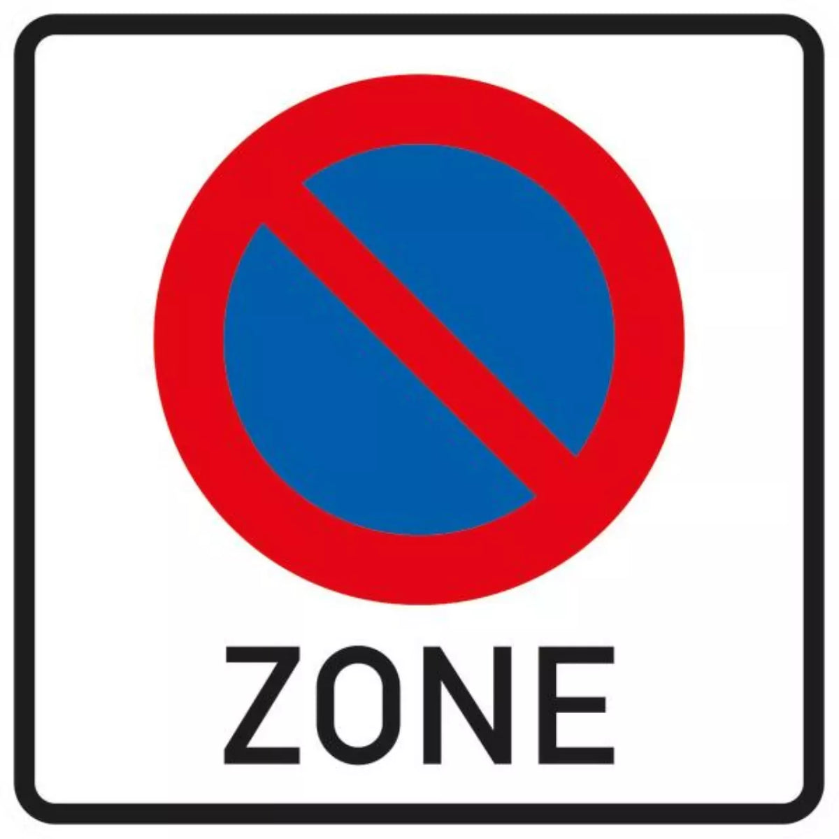 Verkehrszeichen VZ290.1 Beginn eines eingeschränkten Haltverbots für eine Zone