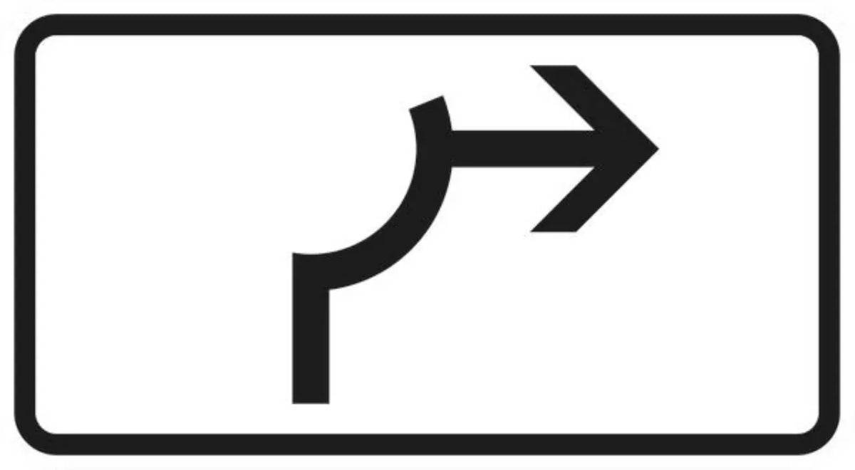 Verkehrszeichen VZ1000-23 Umleitungsbeschilderung Viertelkreis