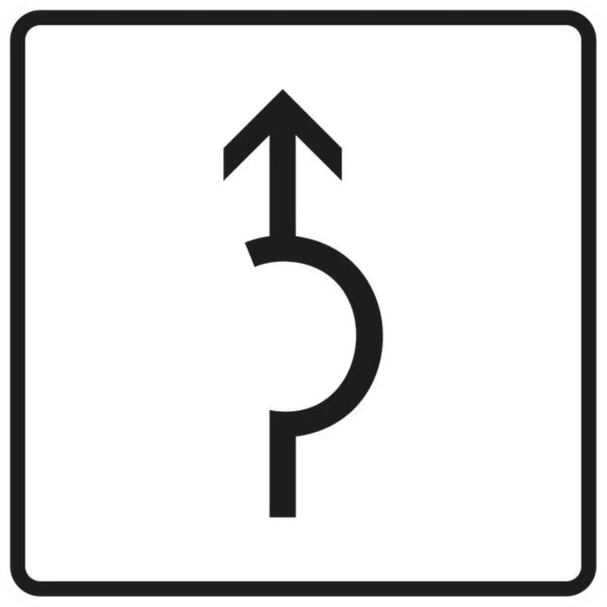 Verkehrszeichen VZ1000-34 Umleitungsbeschilderung Halbkreis