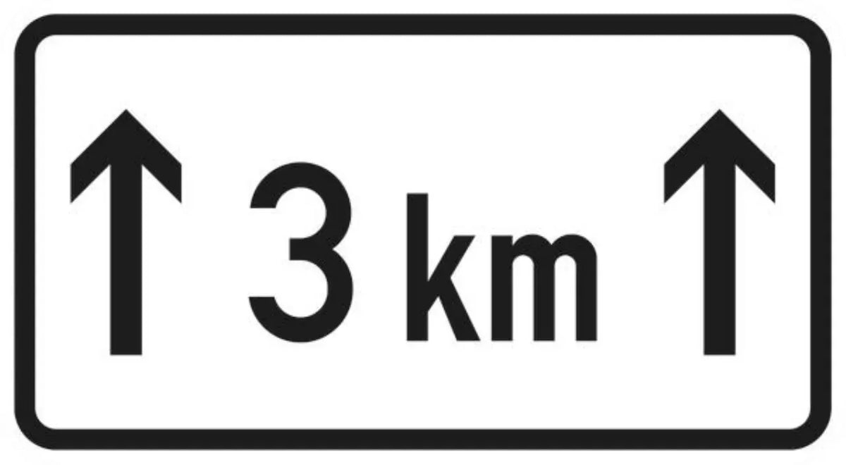 Verkehrszeichen VZ1001-31 auf … km