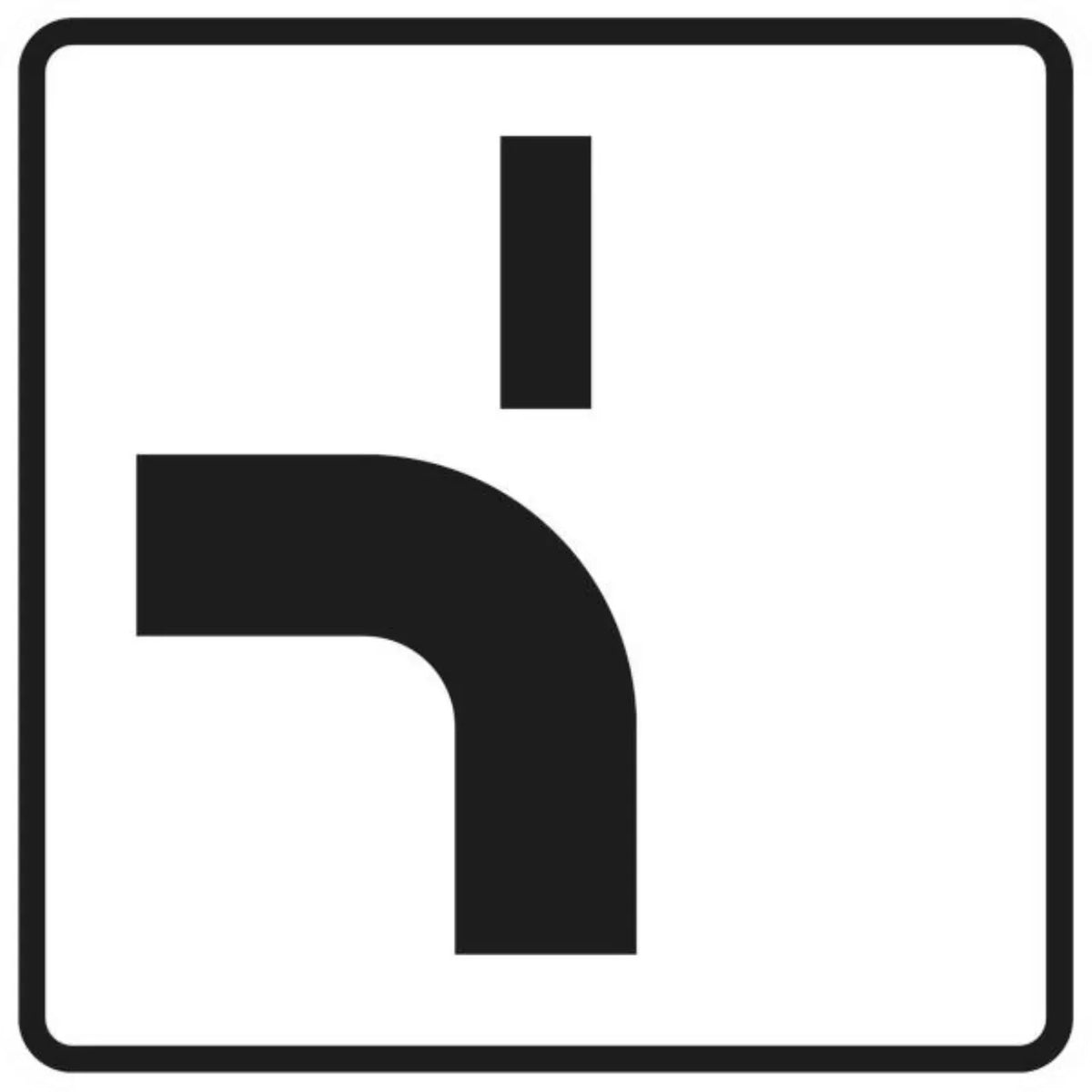 Verkehrszeichen VZ1002-12 Verlauf der Vorfahrtstraße