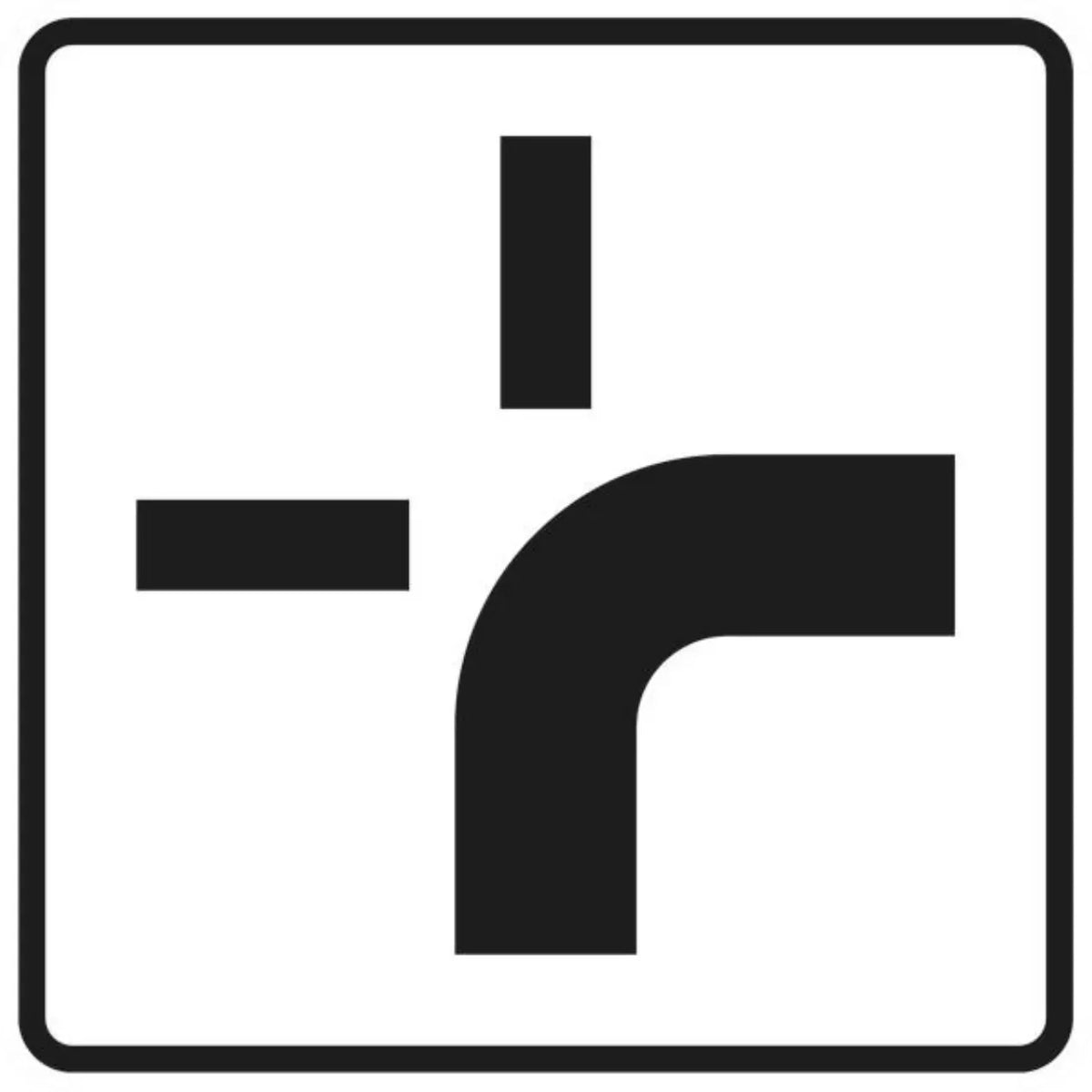 Verkehrszeichen VZ1002-20 Verlauf der Vorfahrtstraße
