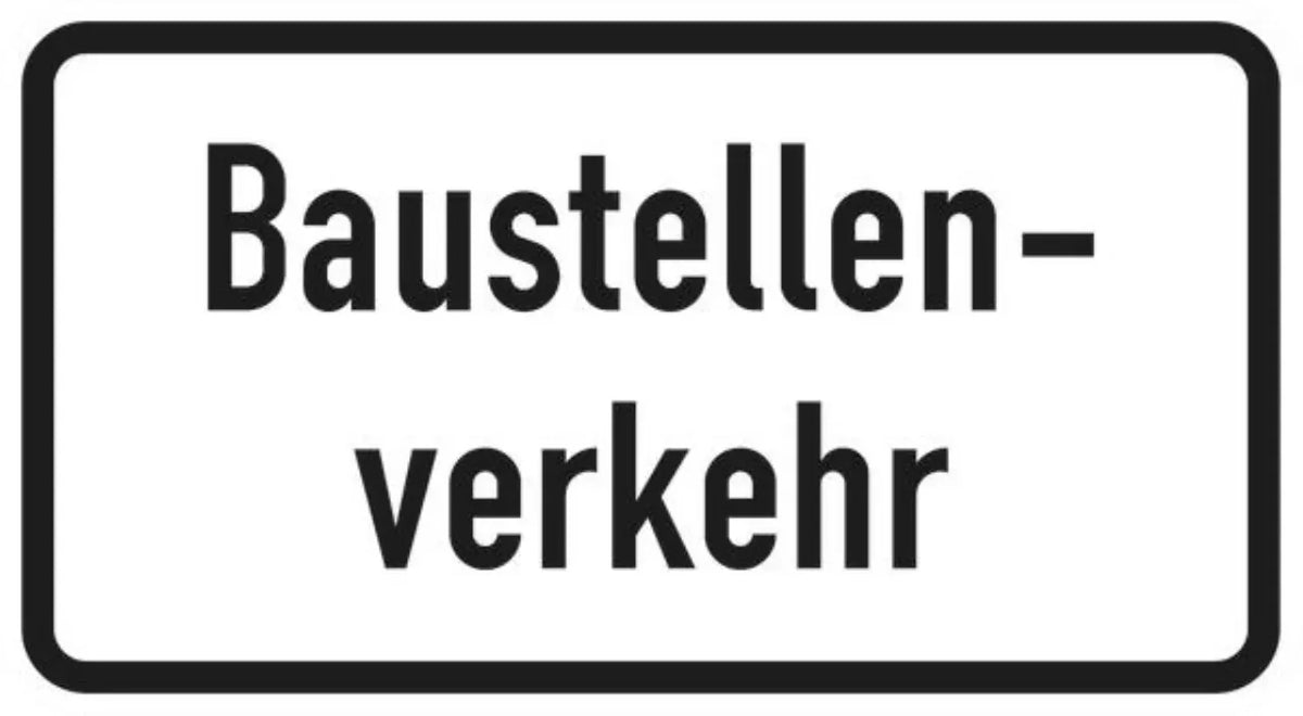 Verkehrszeichen VZ1007-38 Baustellenverkehr