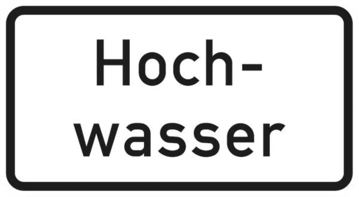 Verkehrszeichen VZ1007-51 Hochwasser