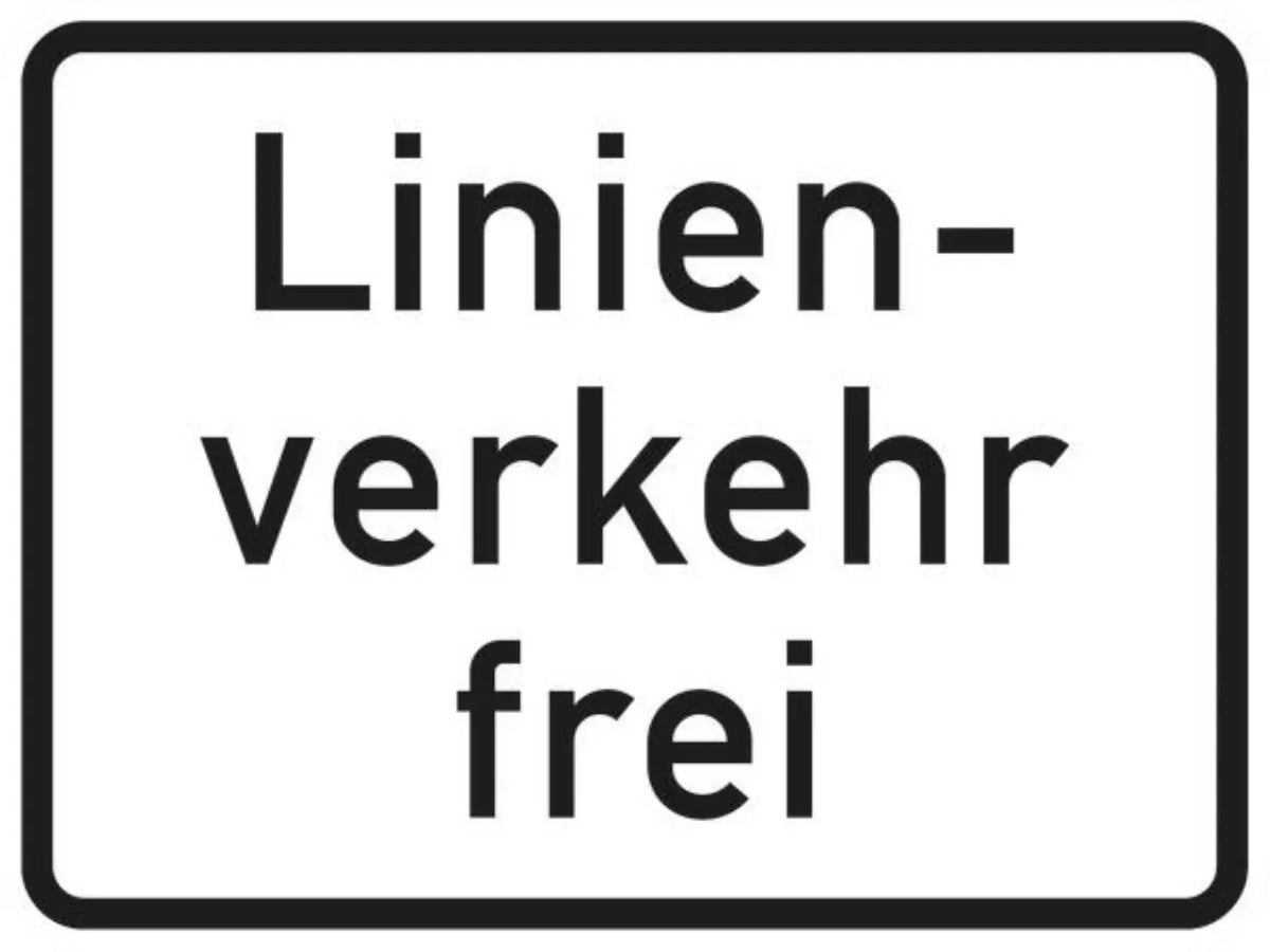 Verkehrszeichen VZ1026-32 Linienverkehr frei