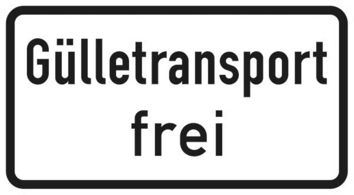 Verkehrszeichen VZ1026-62 Gülletransport frei