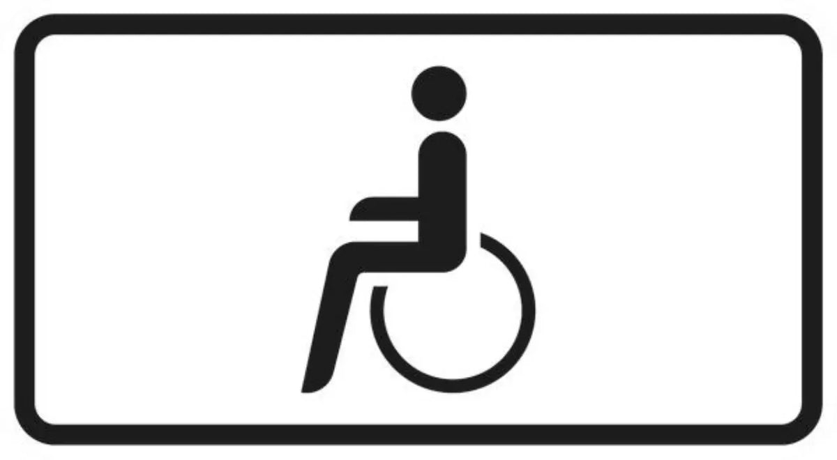 Verkehrszeichen VZ1044-10 Nur Schwerbehinderte mit außergewöhnlicher Gehbehinderung und Blinde