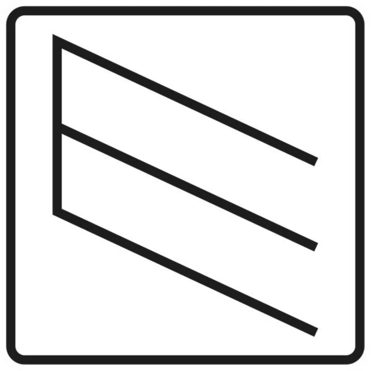 Verkehrszeichen VZ1053-39 Schrägparken als Sinnbild