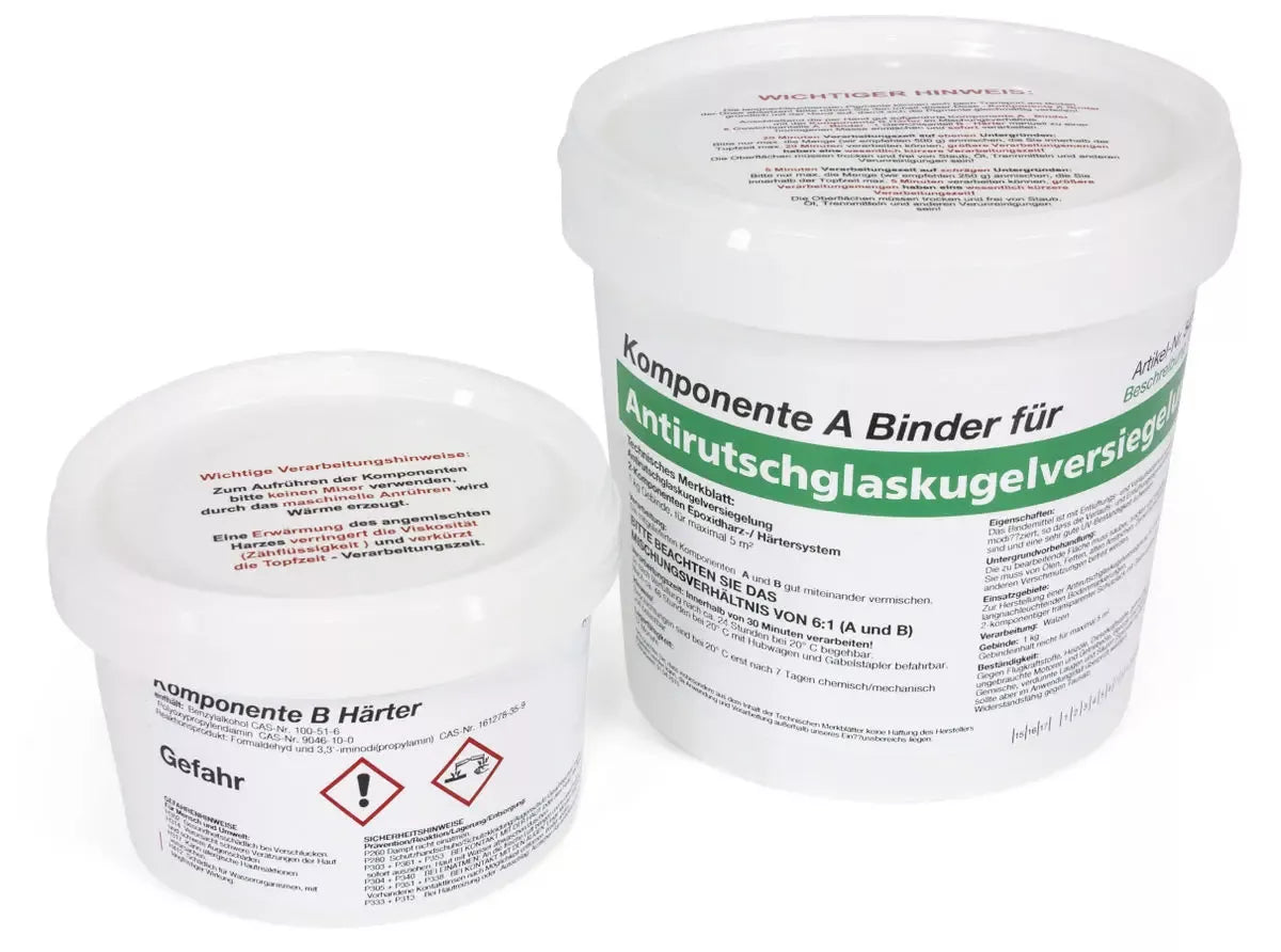 Antirutsch-Glaskugelversiegelung für maximal 5m², 2 Komponenten, 1 kg