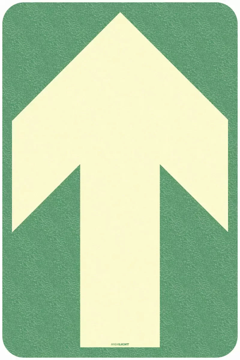 Bodenmarkierungspfeil langnachleuchtend, rutschhemmende Oberfläche