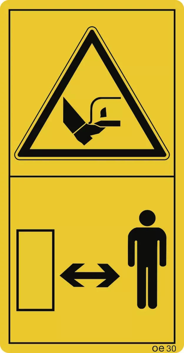 Bei eingeschaltetem Antrieb und laufendem Traktormotor ...(Hochformat), Symbolschild, ISO 11684