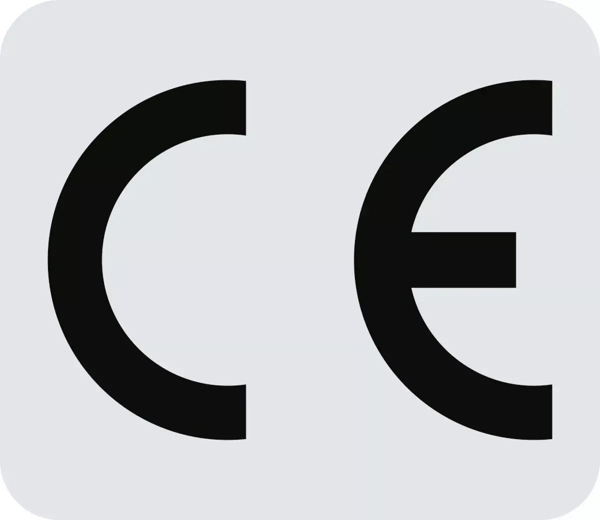 CE-Zeichen, Polyesterfolie, Textschild