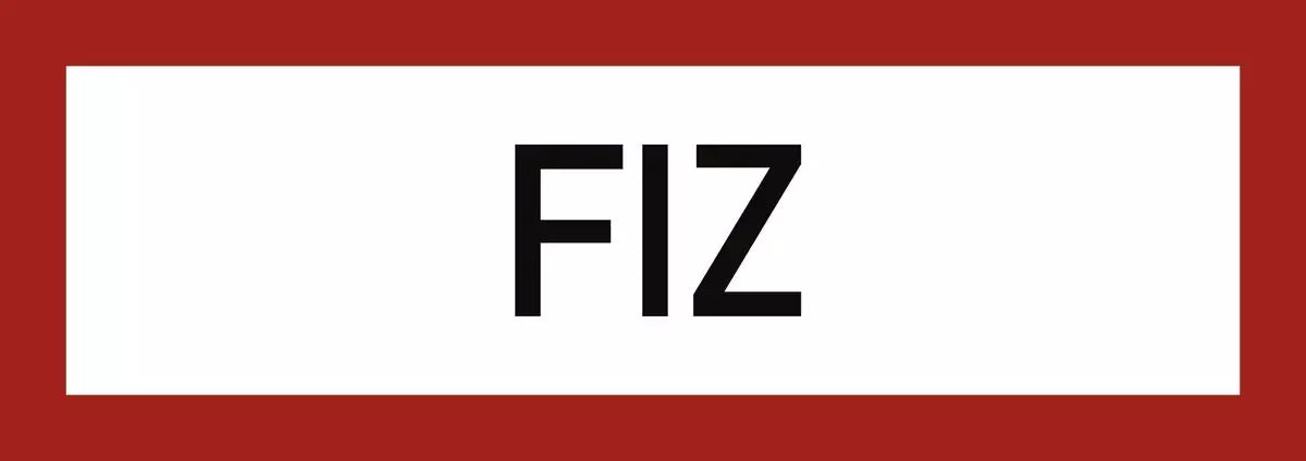 FIZ, Textschild, DIN4066