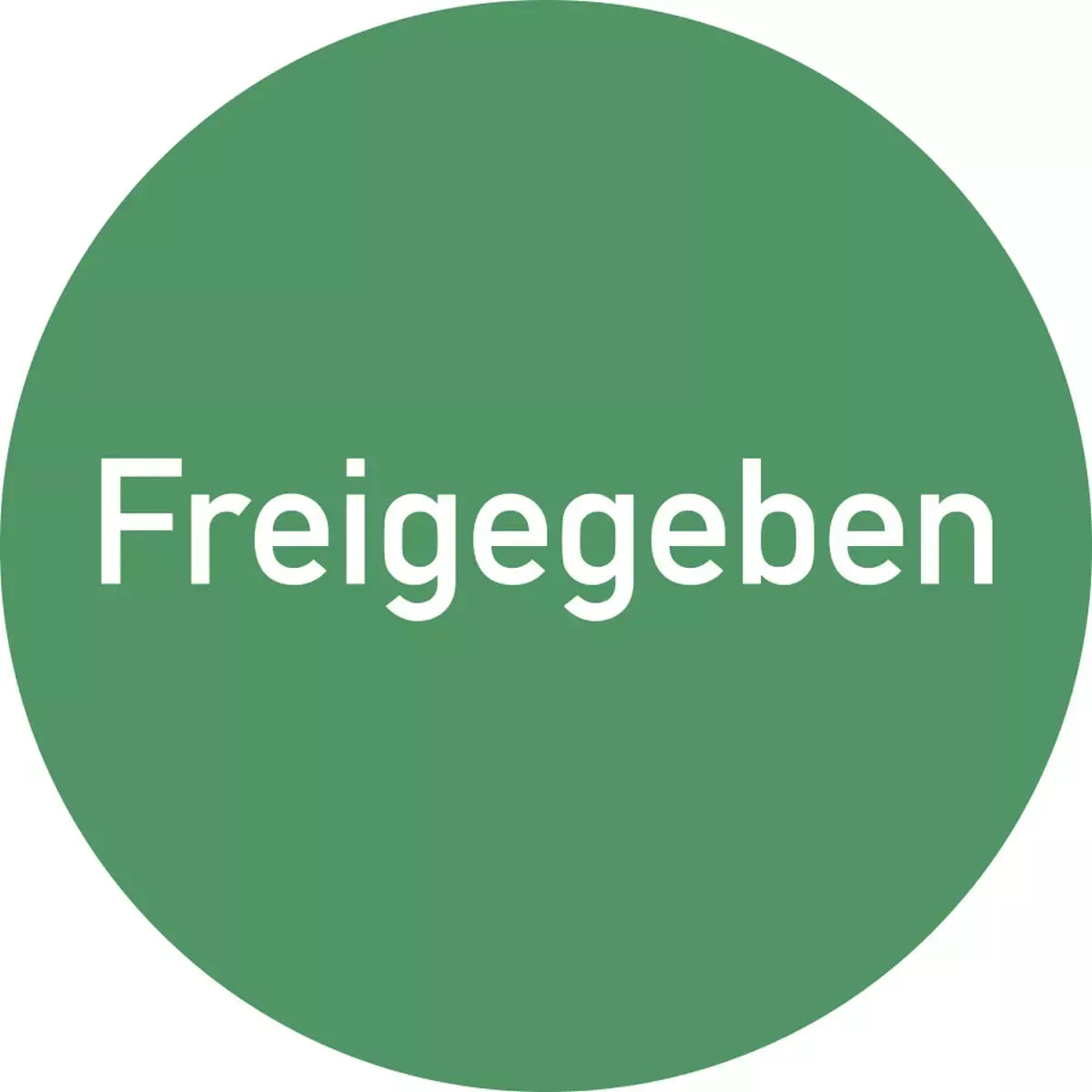Freigegeben, Textschild