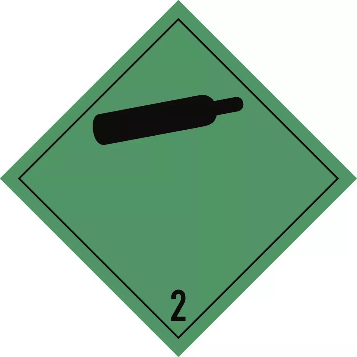 Gefahrzettel Klasse 2 Nr. 2.2, Symbolschild, ADR