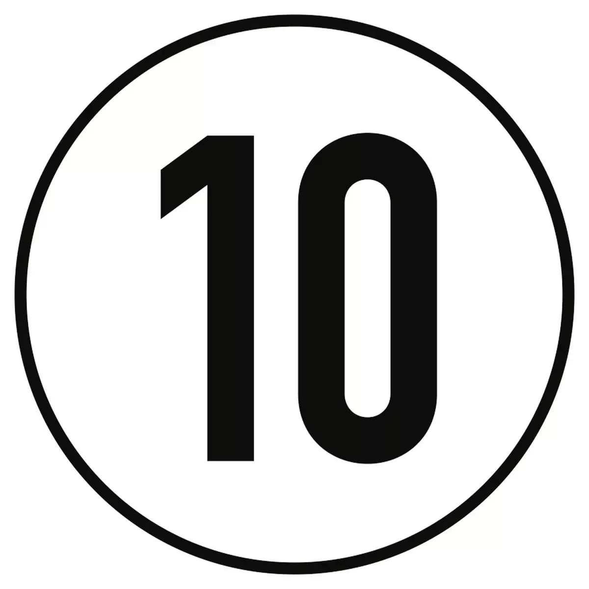 Geschwindigkeitsschild 10 km/h, Textschild, StVZO