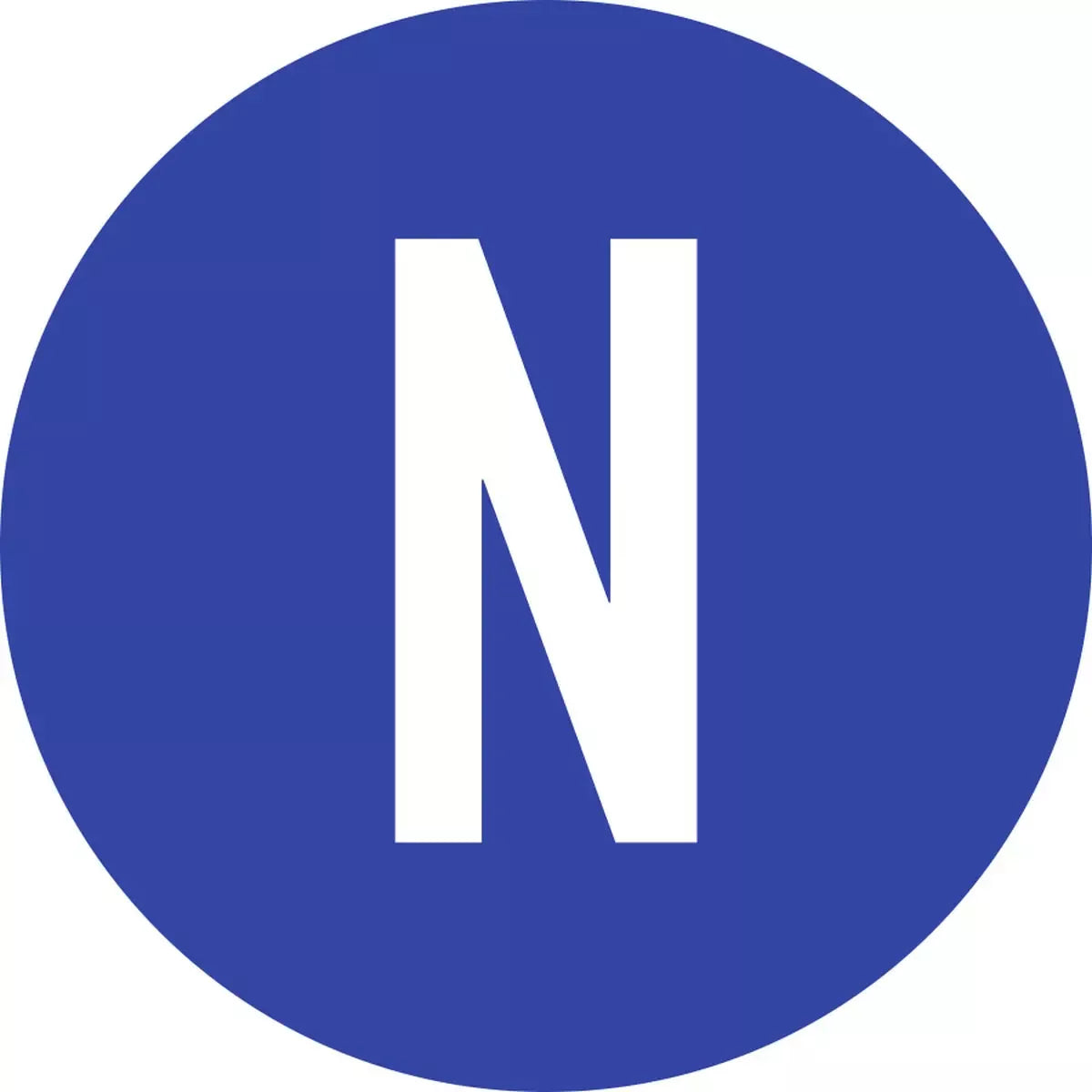 Gleich-/Wechselstromleiter Neutralleiter, Textschild, DIN EN 60445