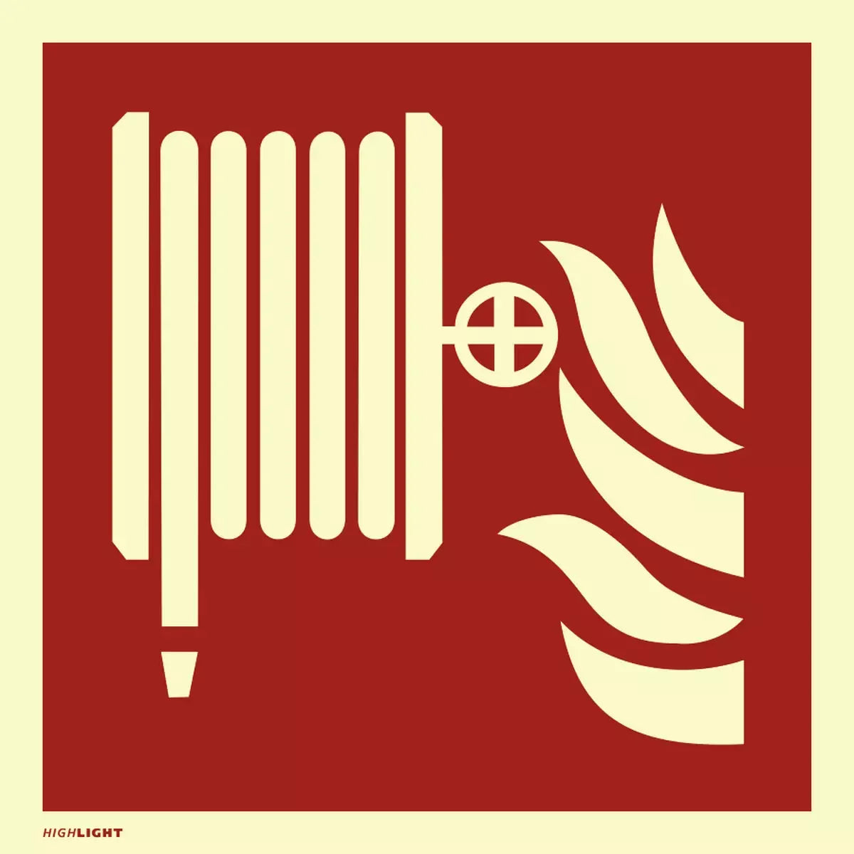 Löschschlauch, Symbolschild, ISO 7010