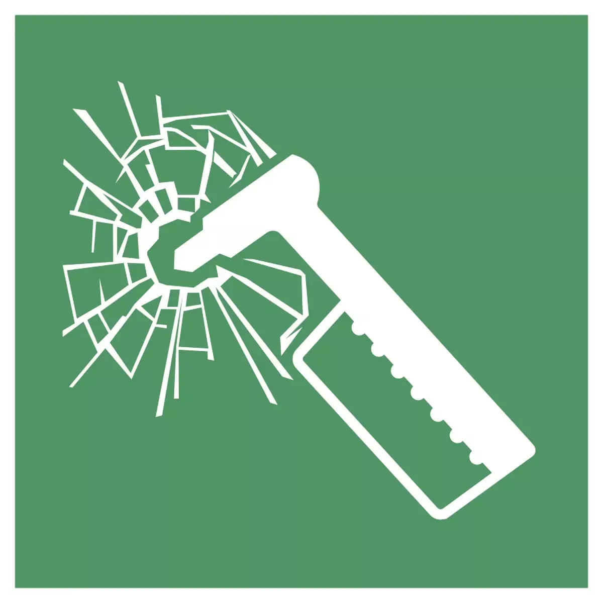 Nothammer, Symbolschild, ISO 7010
