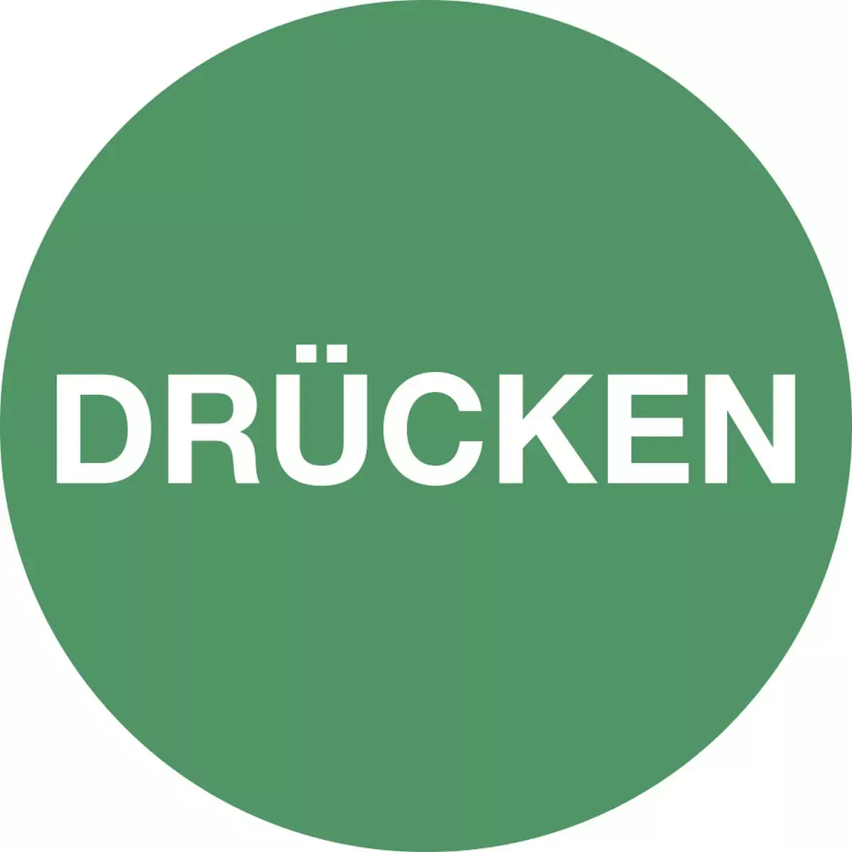 Piktogramm DRÜCKEN, Textschild