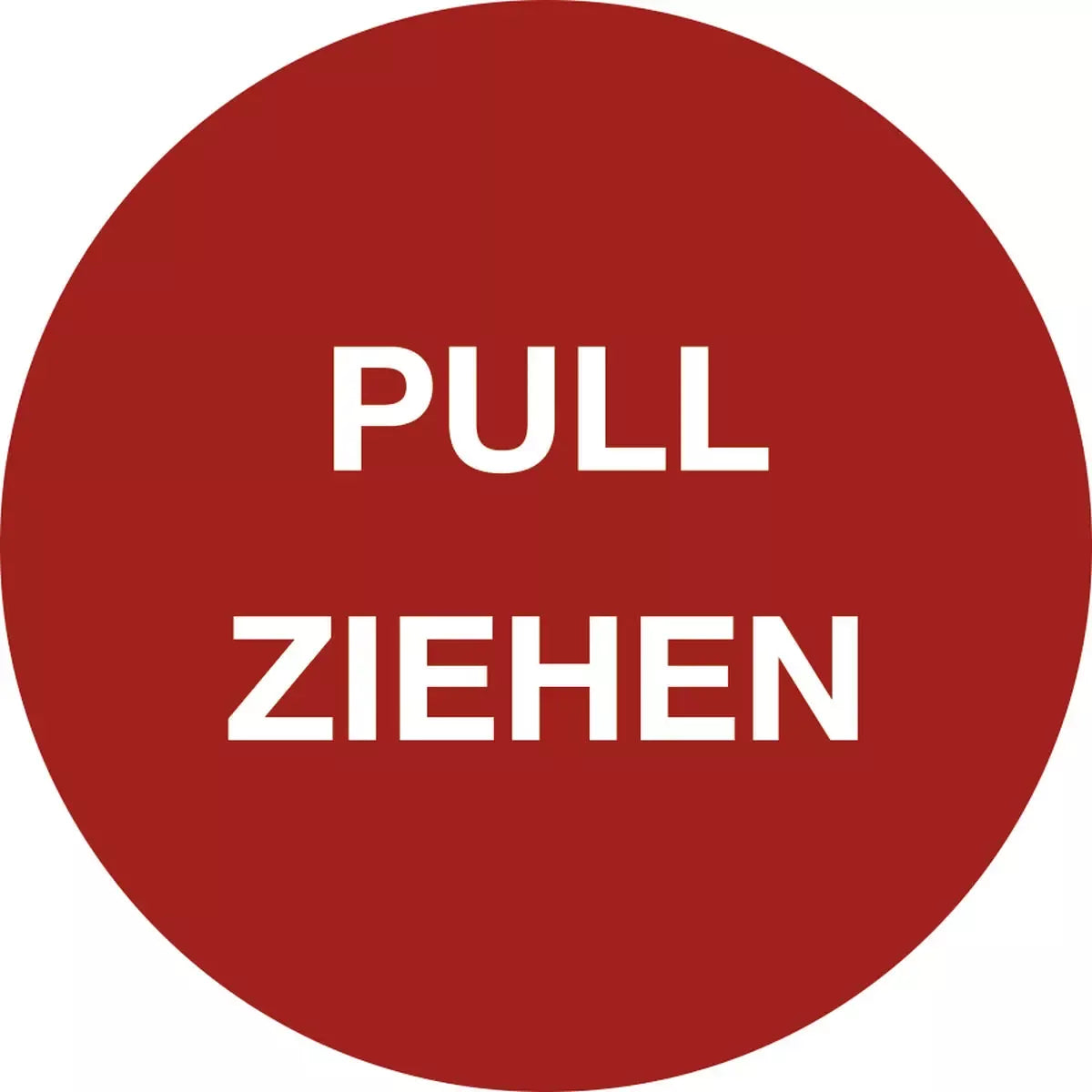 Piktogramm PULL ZIEHEN, Textschild