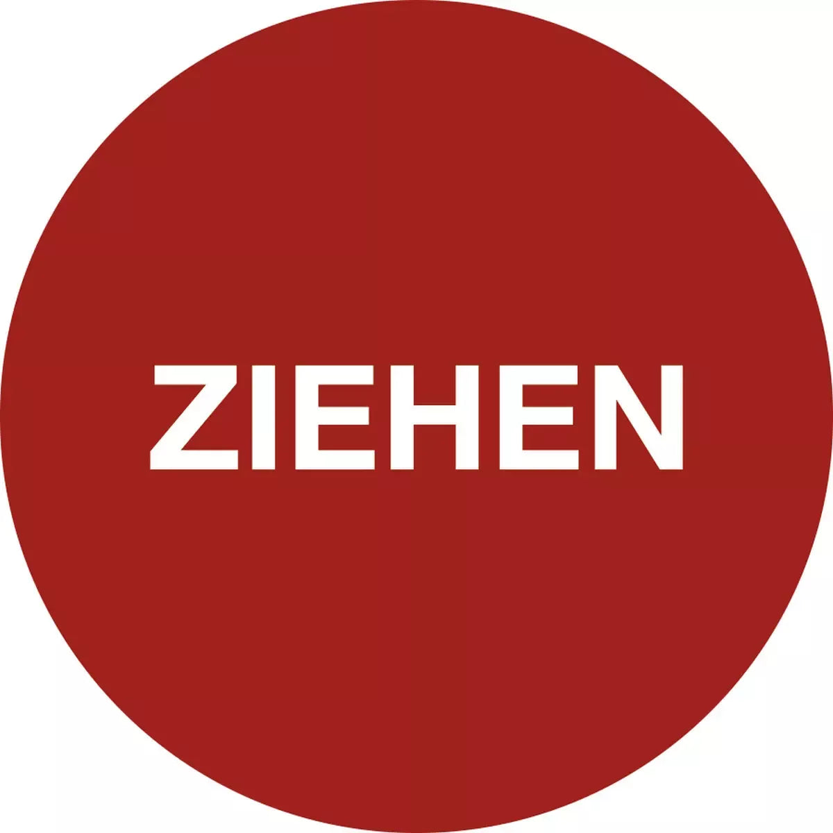 Piktogramm ZIEHEN, Textschild