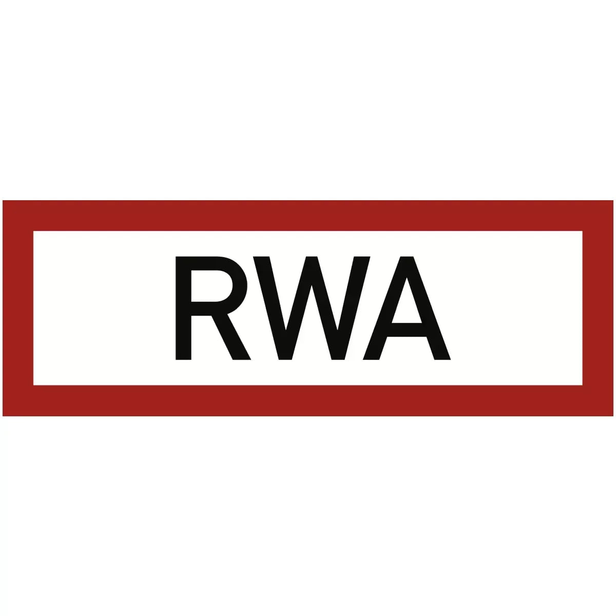 RWA, Textschild, DIN 4066