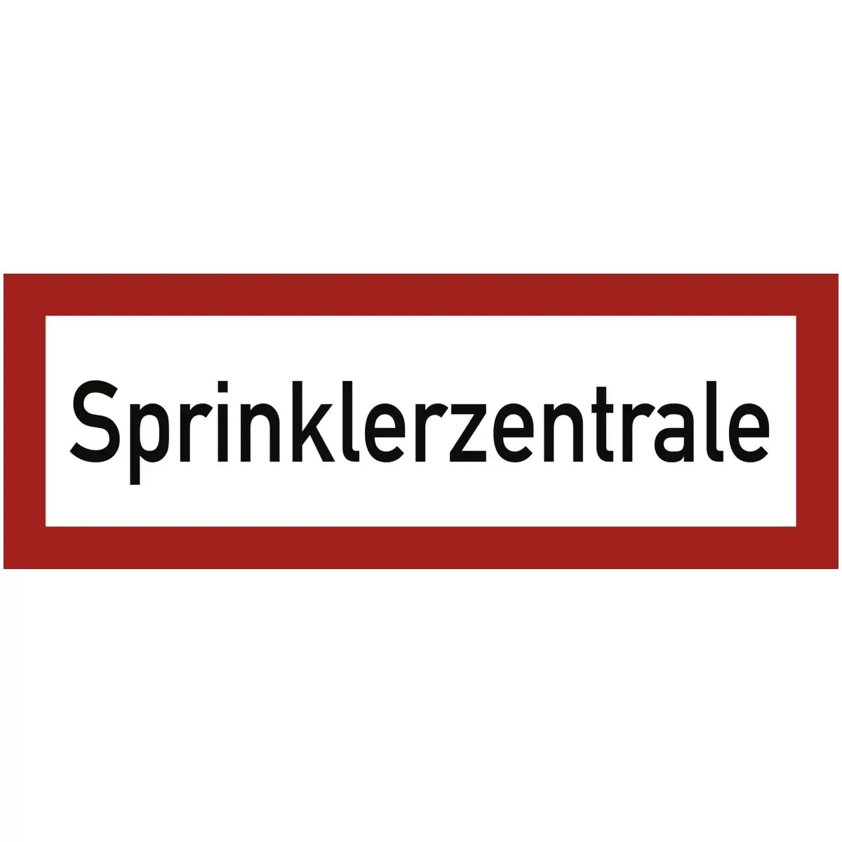 Sprinklerzentrale, Textschild, DIN 4066