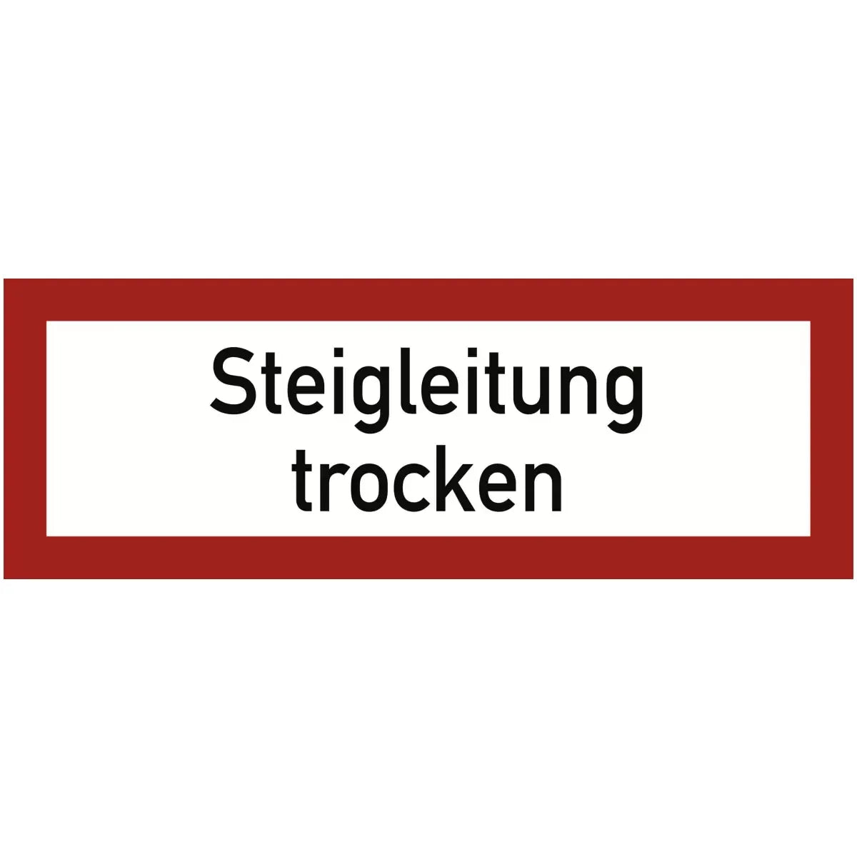 Steigleitung trocken, Textschild, DIN 4066