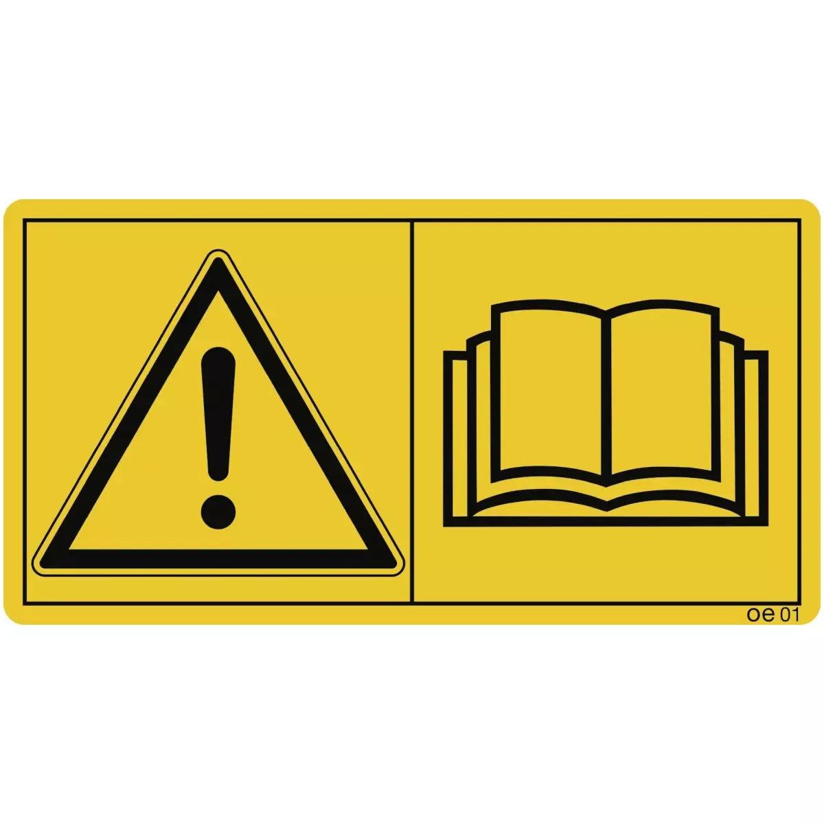 Vor Inbetriebnahme die Betriebsanleitung...(Querformat), Symbolschild, ISO 11684