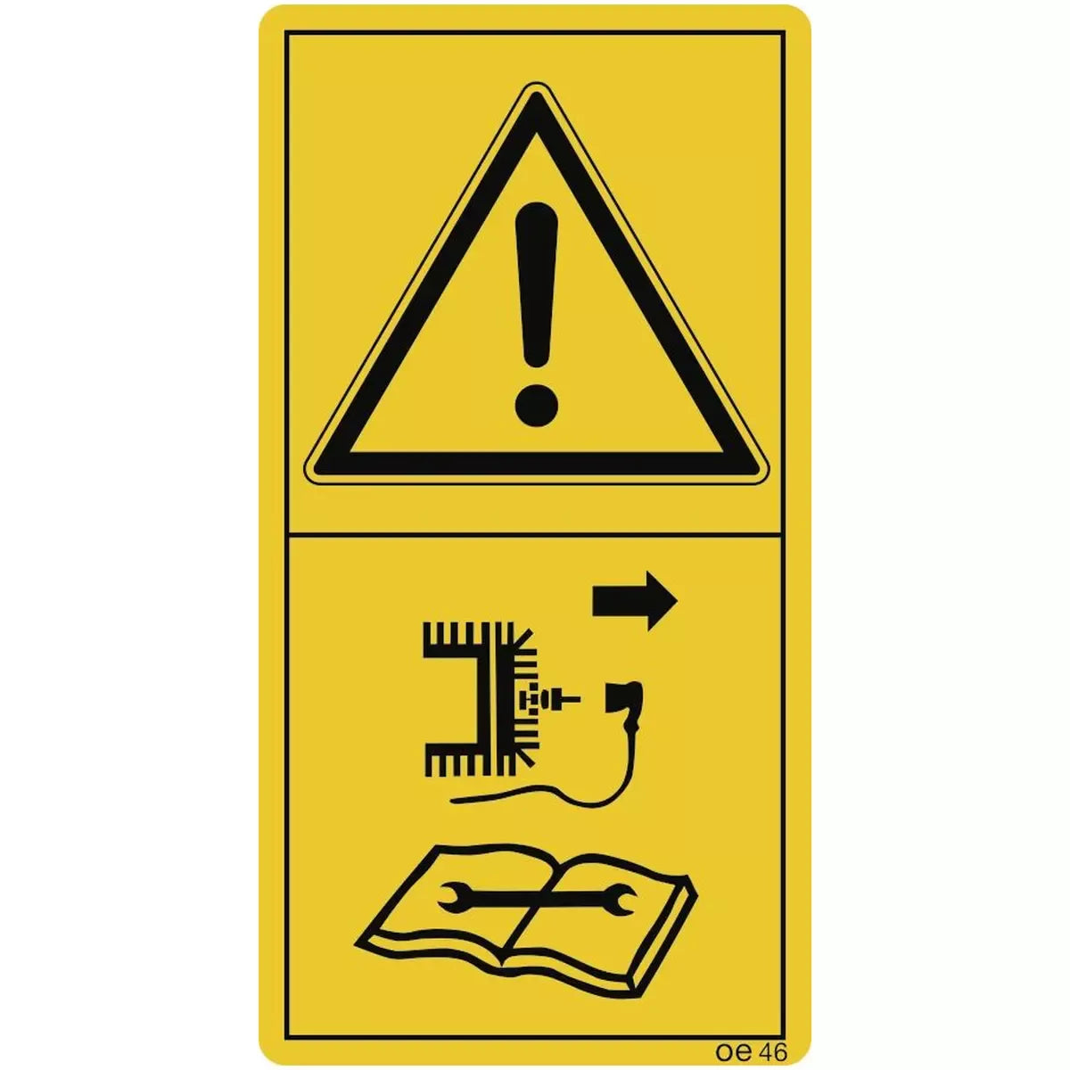 Vor Reparatur-, Wartungs- u. Reinigungsarbeiten ... (Hochformat), Symbolschild, ISO 11684