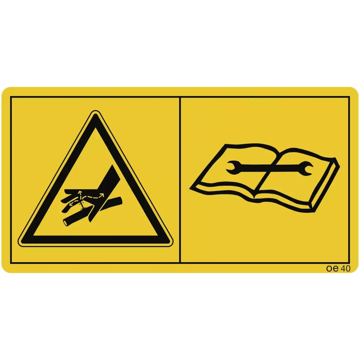 Vorsicht bei austretender...(Querformat), Symbolschild, ISO 11684