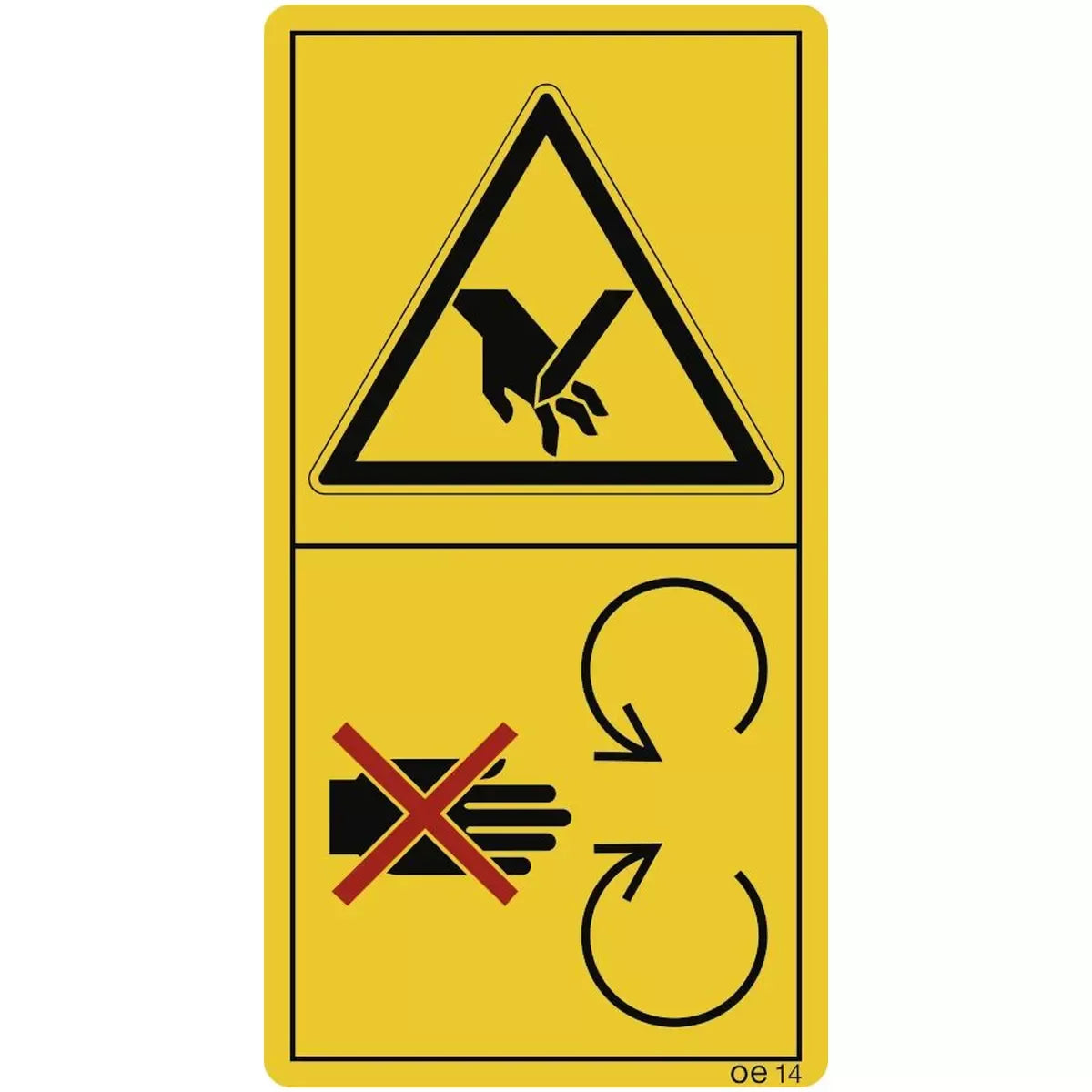 Während des Betriebes...(Hochformat), Symbolschild, ISO 11684