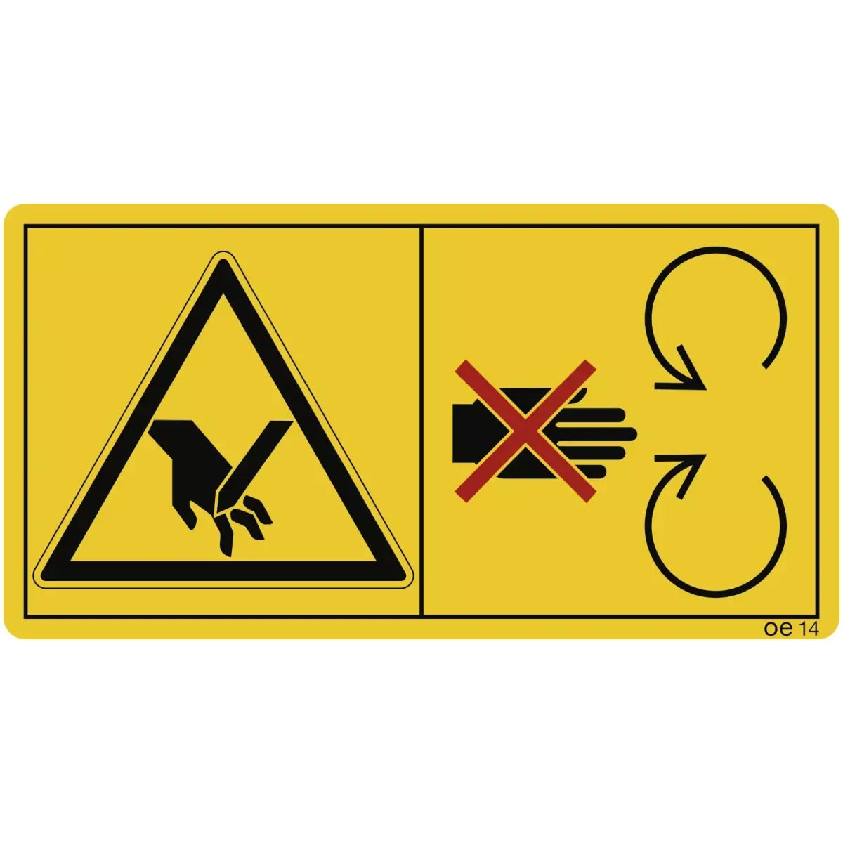 Während des Betriebes...(Querformat), Symbolschild, ISO 11684