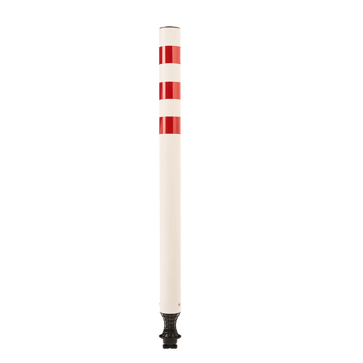 BLP-Leitpfosten, 105 cm, weiß, mit Fuß, rund
