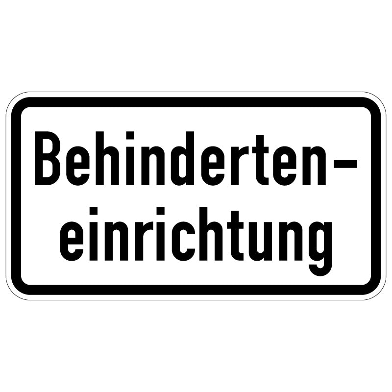 Verkehrszeichen VZ1012-57 Behinderteneinrichtung - 231x420 3 mm RA3