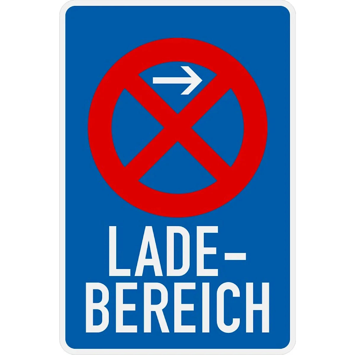 Verkehrszeichen VZ230-21 Ladebereich - 630x420 3 mm RA1 Astifol