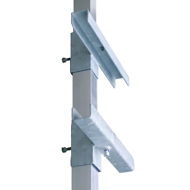 Klemmhalterung für Schaftrohre 60 x 60 mm, Stahl feuerverzinkt