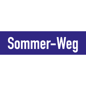 Straßennamenschild bis ca. 10 Zeichen, blau, Alu, reflekt., doppels., 550x150 mm