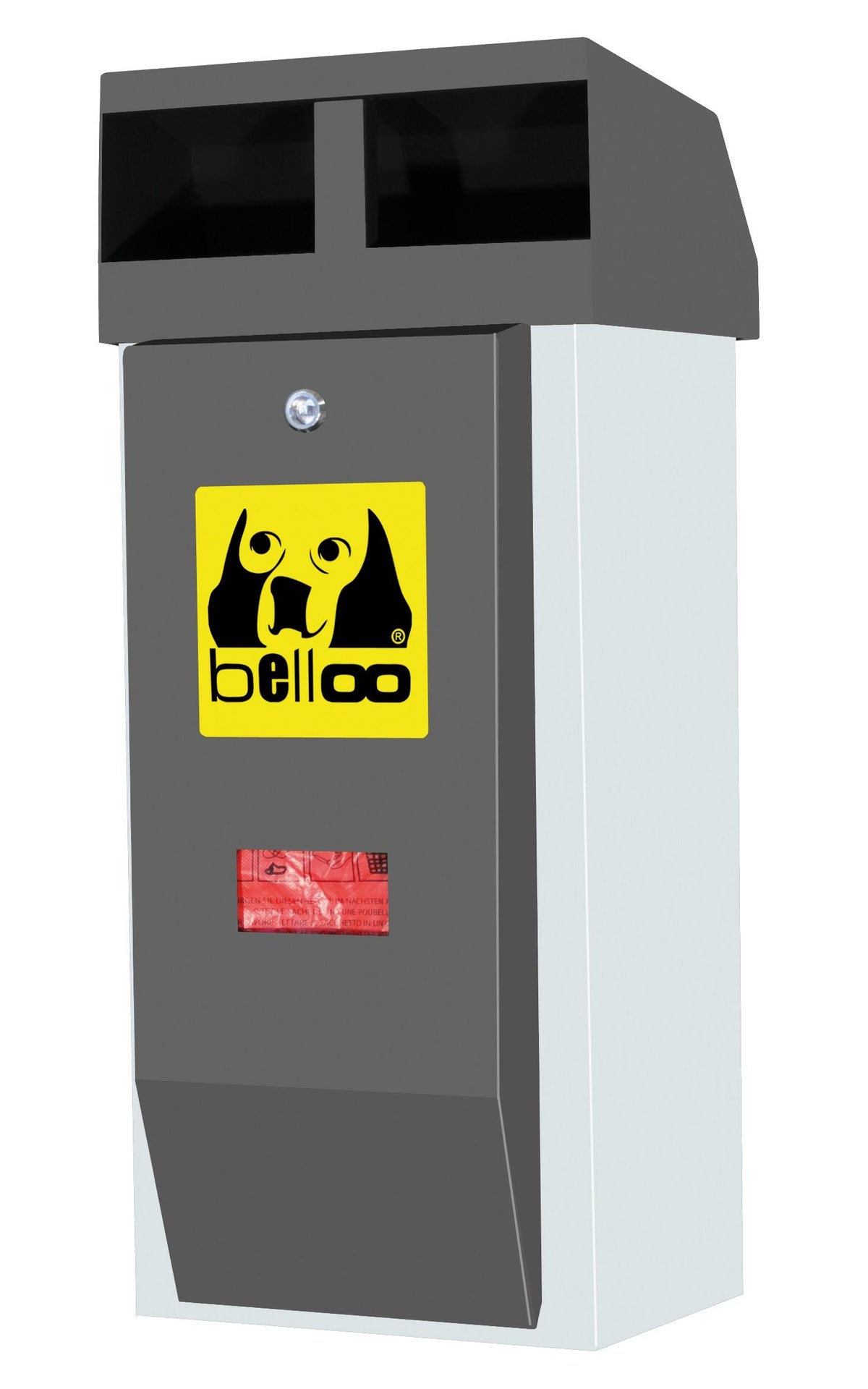 Hundetoilette belloo-combi-luca 60 Inox anthrazit / weißaluminium