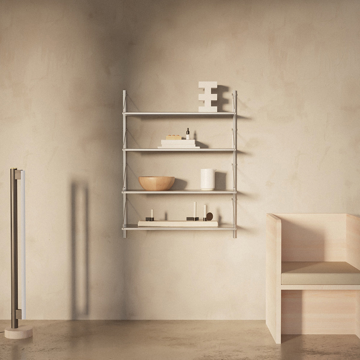 Shelf Library Stainless Steel | Single Section