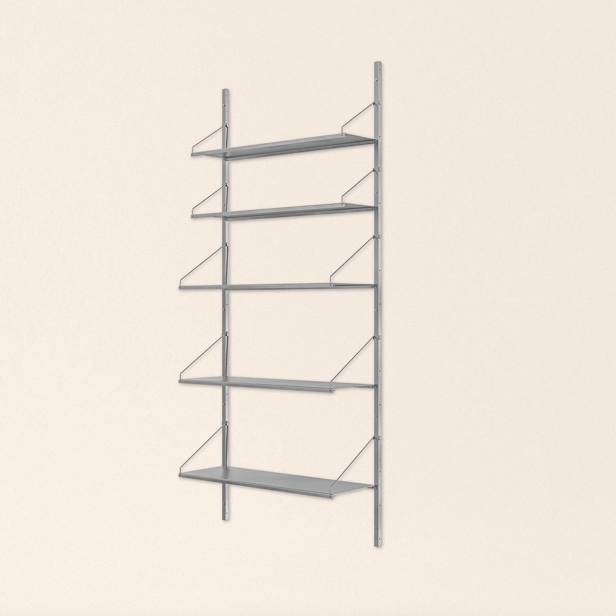 Shelf Library Stainless Steel | Single Section