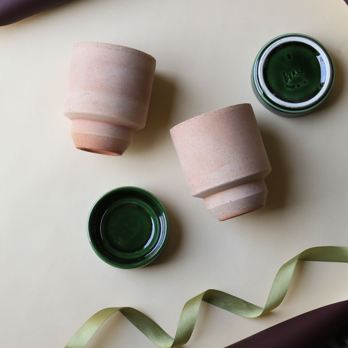 Hoff Ø8 Planter & Saucer - Set of 2