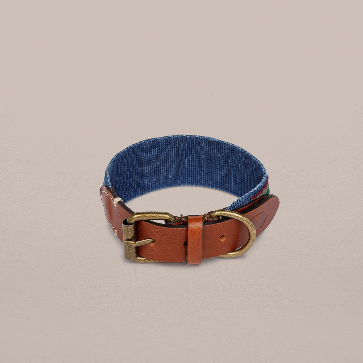 Etna Woven Cotton Dog Collar - Navy