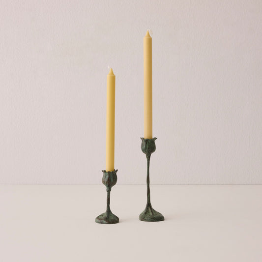 Bronze Poppy Candlestick