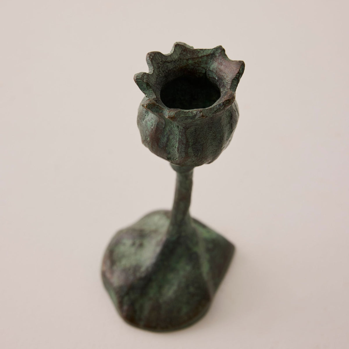 Bronze Poppy Candlestick